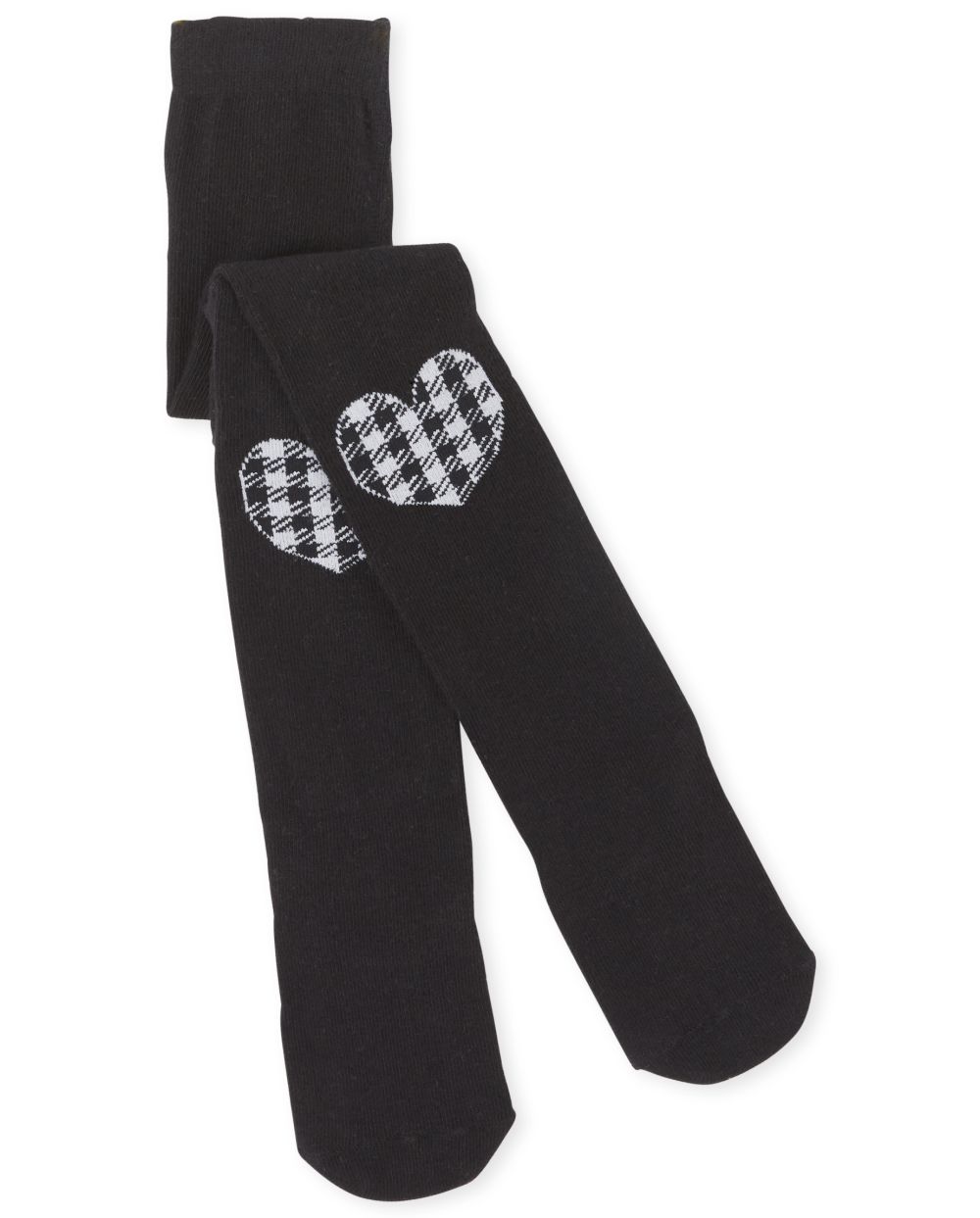 

s Toddler Buffalo Plaid Heart Tights - Black - The Children's Place