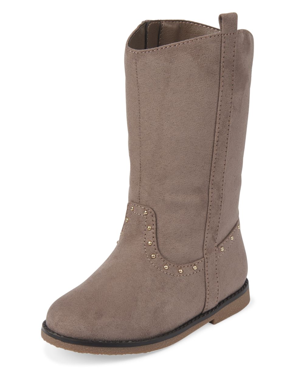 

s Toddler Studded Tall Boots - Gray - The Children's Place