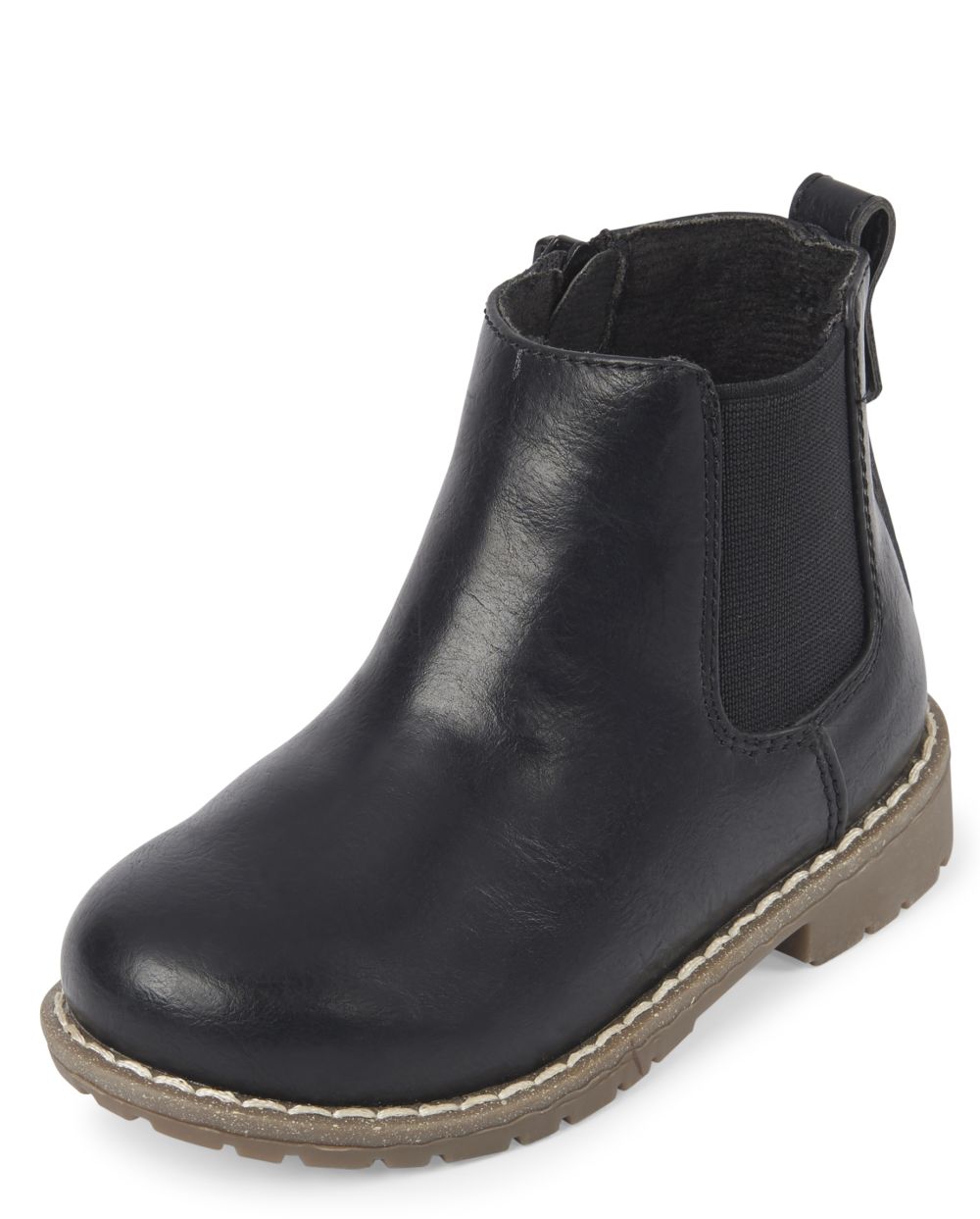 

s Toddler Boys Faux Leather Boots - Black - The Children's Place