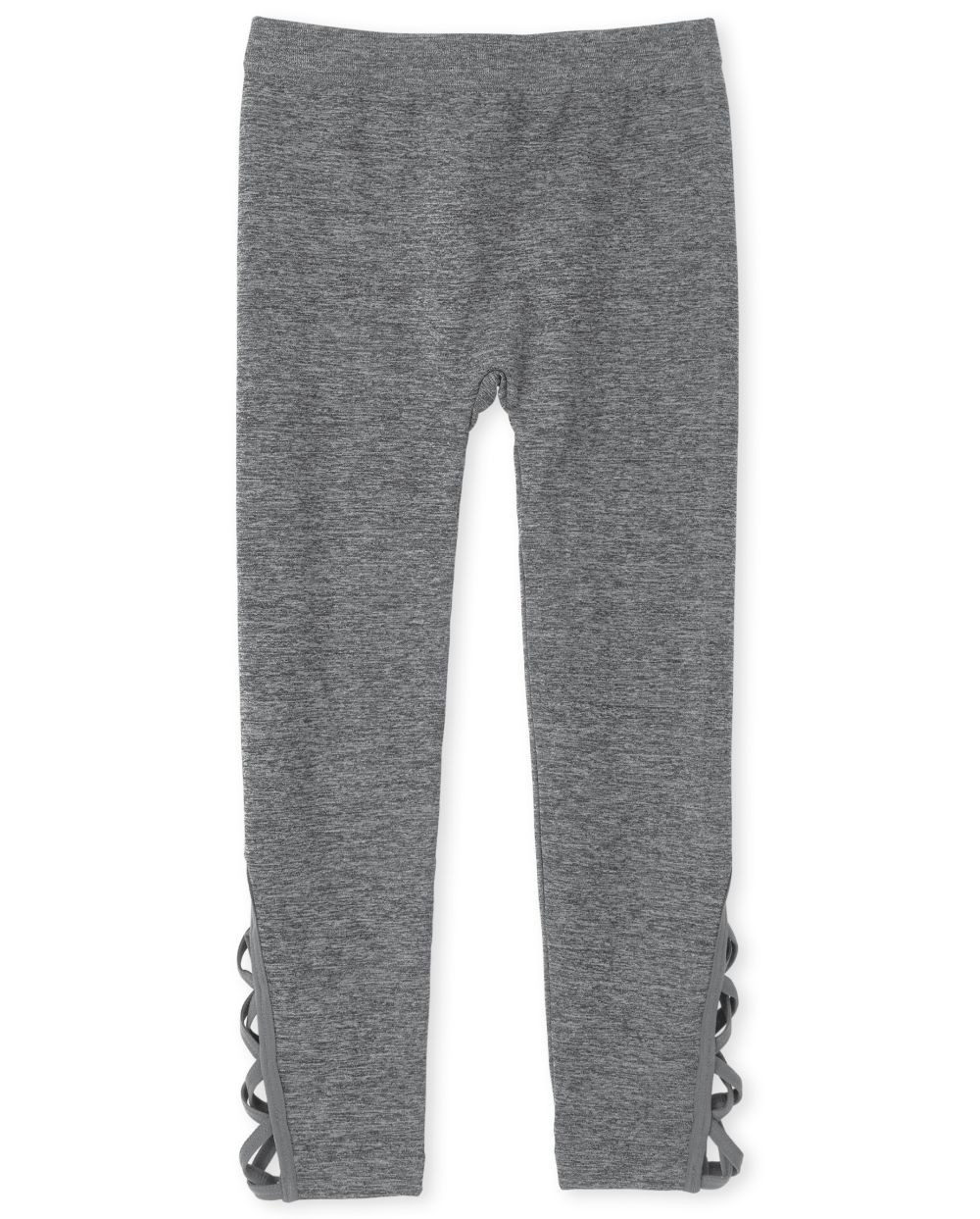 

Girls Criss Cross Fleece Lined Leggings - Gray - The Children's Place