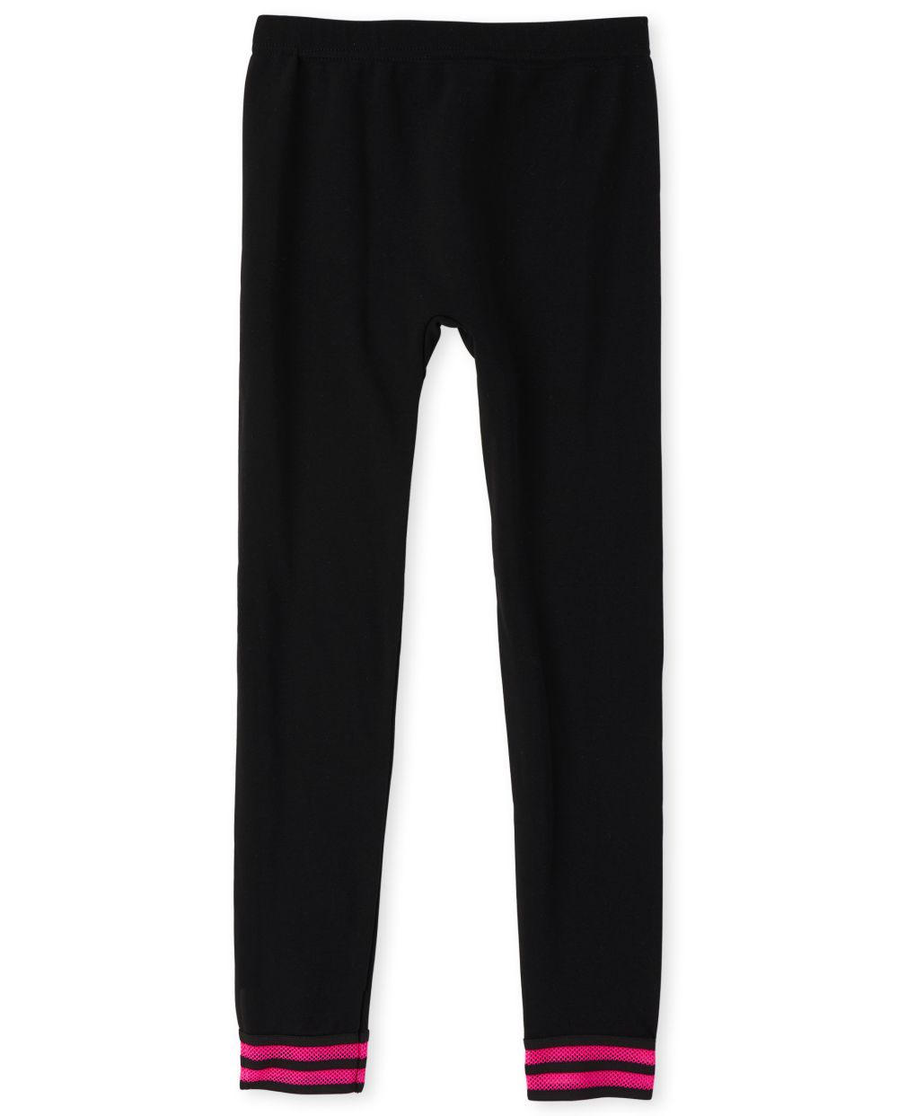 Girls Striped Fleece Lined Leggings - Black - The Children's Place