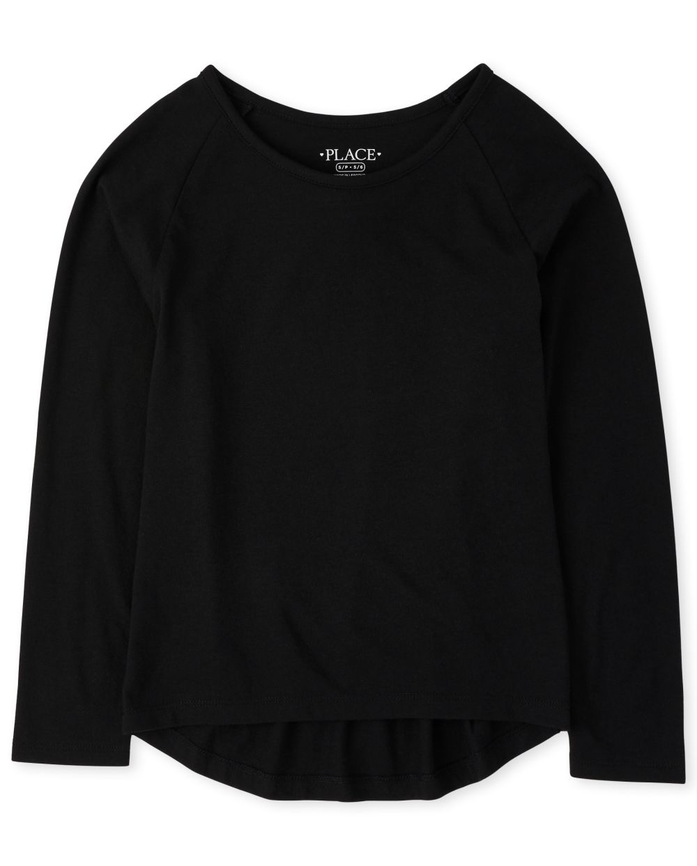 

Girls Basic Layering Tee - Black T-Shirt - The Children's Place
