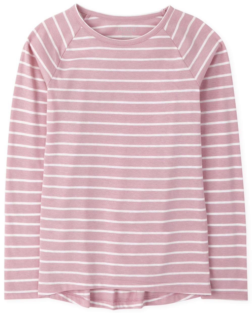 

Girls Striped Basic Layering Tee - Pink T-Shirt - The Children's Place