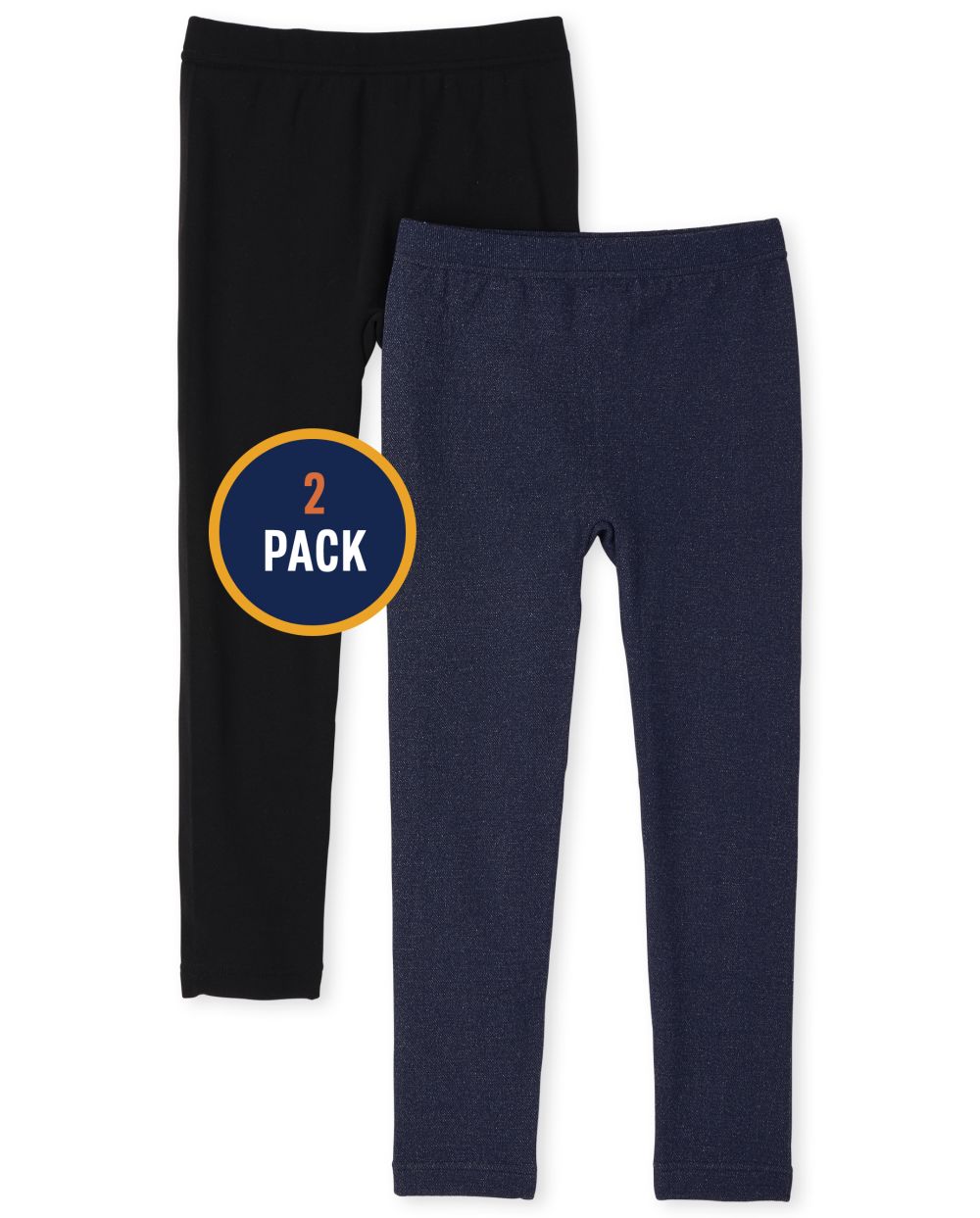 

Girls Faux Denim Fleece Lined Leggings 2-Pack - Multi - The Children's Place