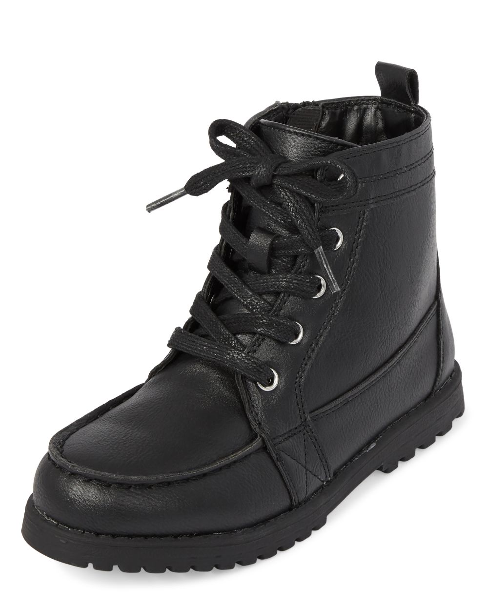 

Boys Boys Lace Up Boots - Black - The Children's Place