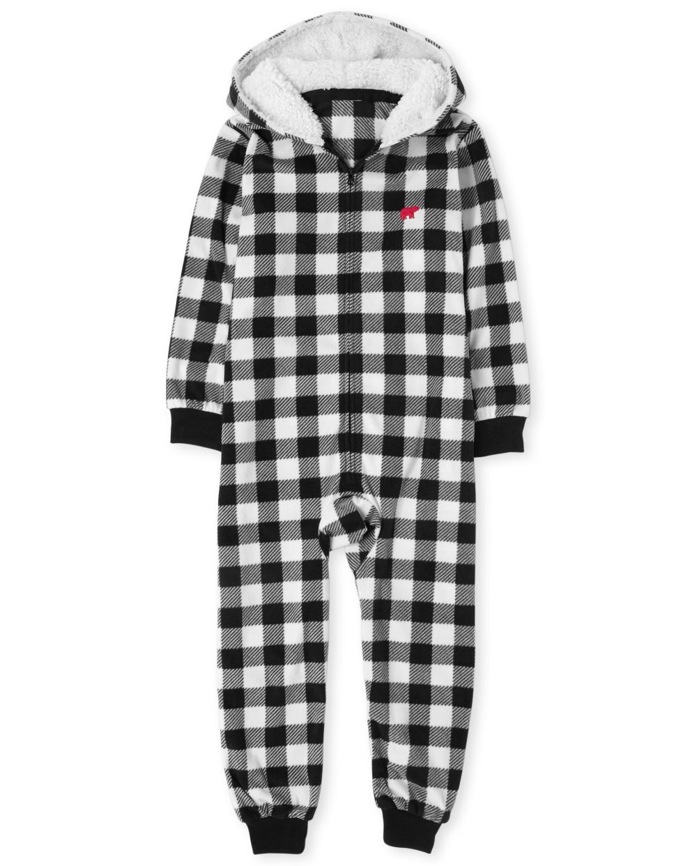 Unisex Kids Matching Family Christmas Long Sleeve Buffalo Plaid Fleece