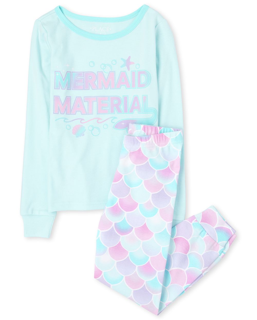 

s Mermaid Snug Fit Cotton Pajamas - Purple - The Children's Place