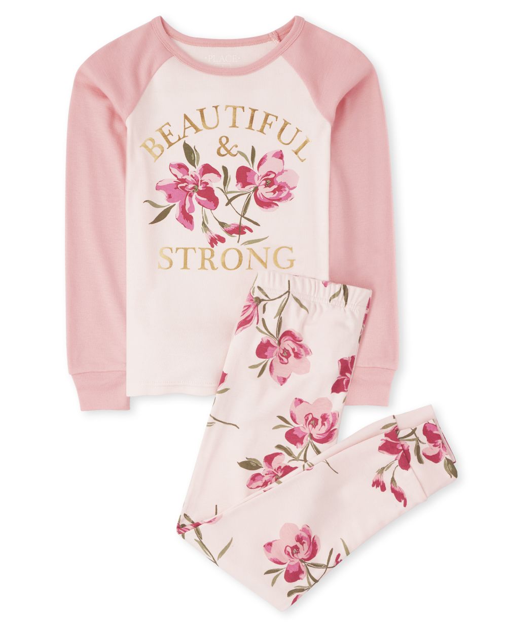 

s Beautiful Floral Snug Fit Cotton Pajamas - Pink - The Children's Place