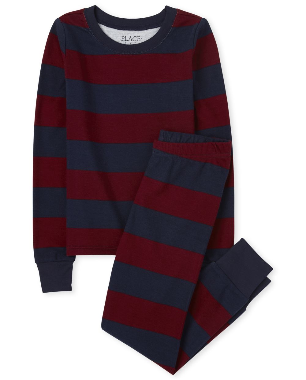 

s Boys Striped Snug Fit Cotton Pajamas - Red - The Children's Place