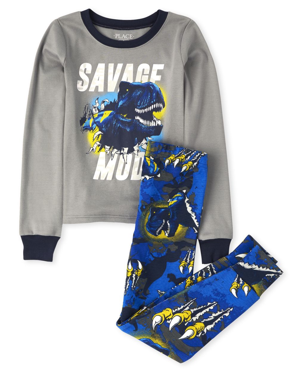 

s Boys Savage Snug Fit Cotton Pajamas - Blue - The Children's Place