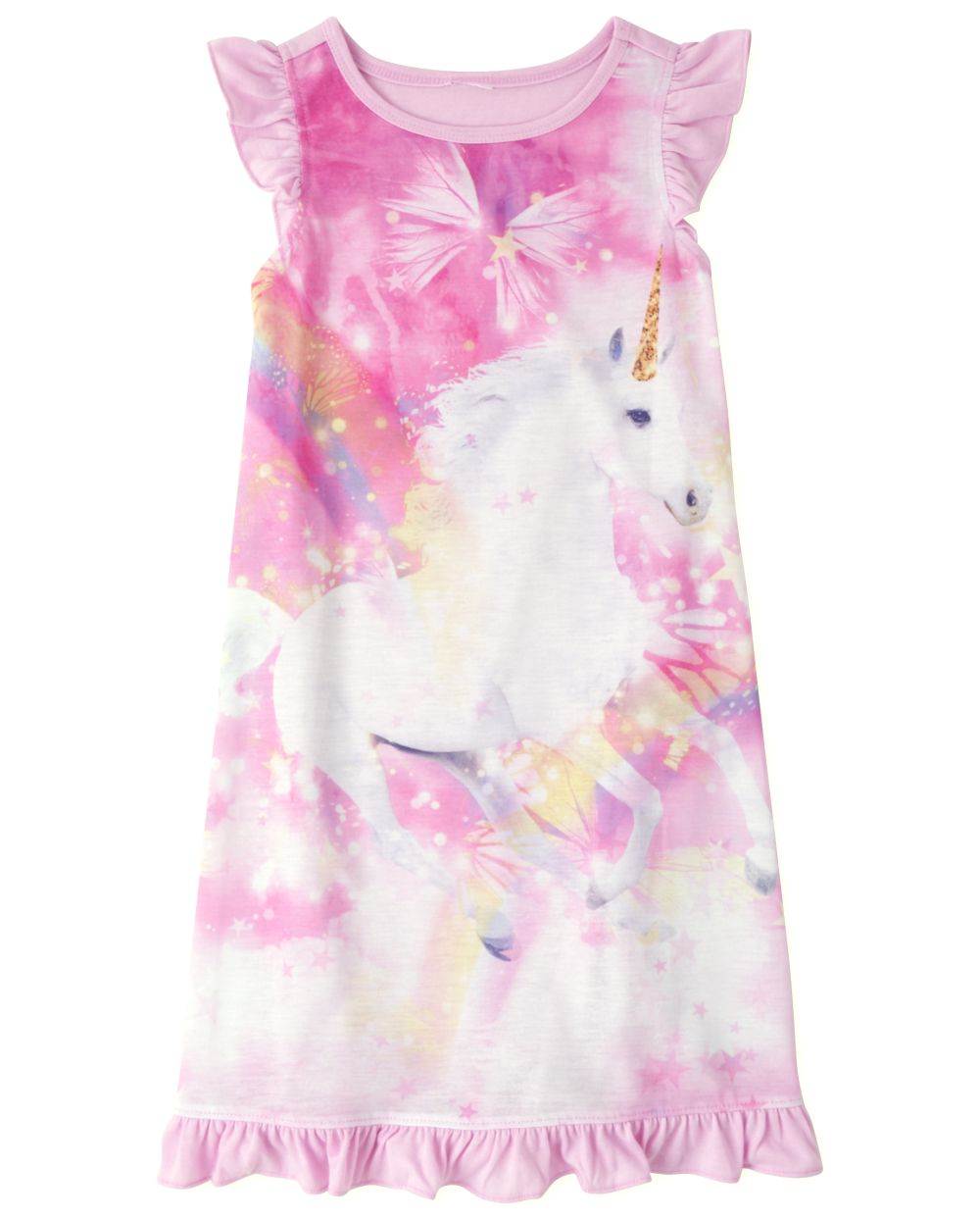 

s Unicorn Rainbow Nightgown - Pink - The Children's Place