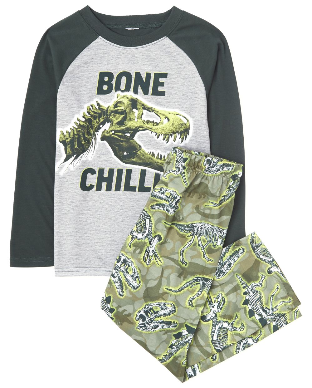 

s Boys Dino Chill Pajamas - Green - The Children's Place