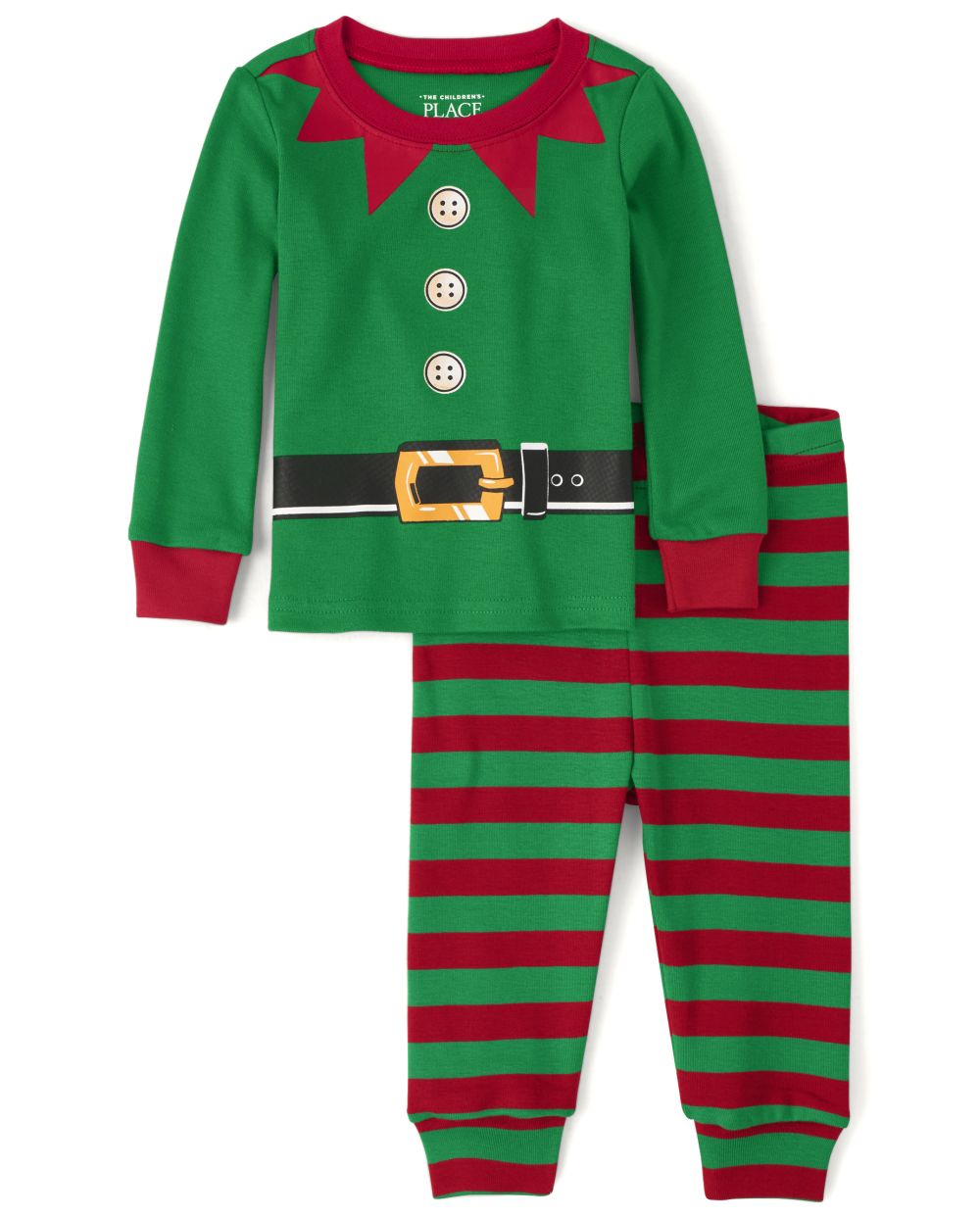 

s Unisex Baby And Toddler Matching Family Elf Snug Fit Cotton Pajamas - Red - The Children's Place