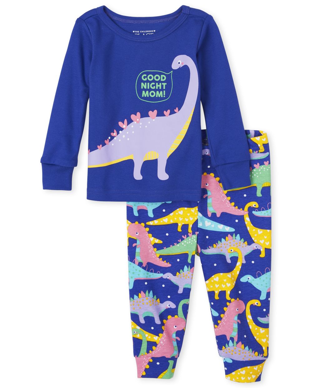 

s Baby And Toddler Dino Snug Fit Cotton Pajamas - Blue - The Children's Place