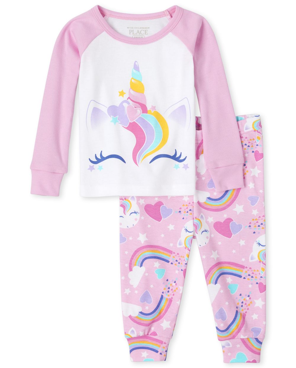 

s Baby And Toddler Unicorn Snug Fit Cotton Pajamas - Pink - The Children's Place