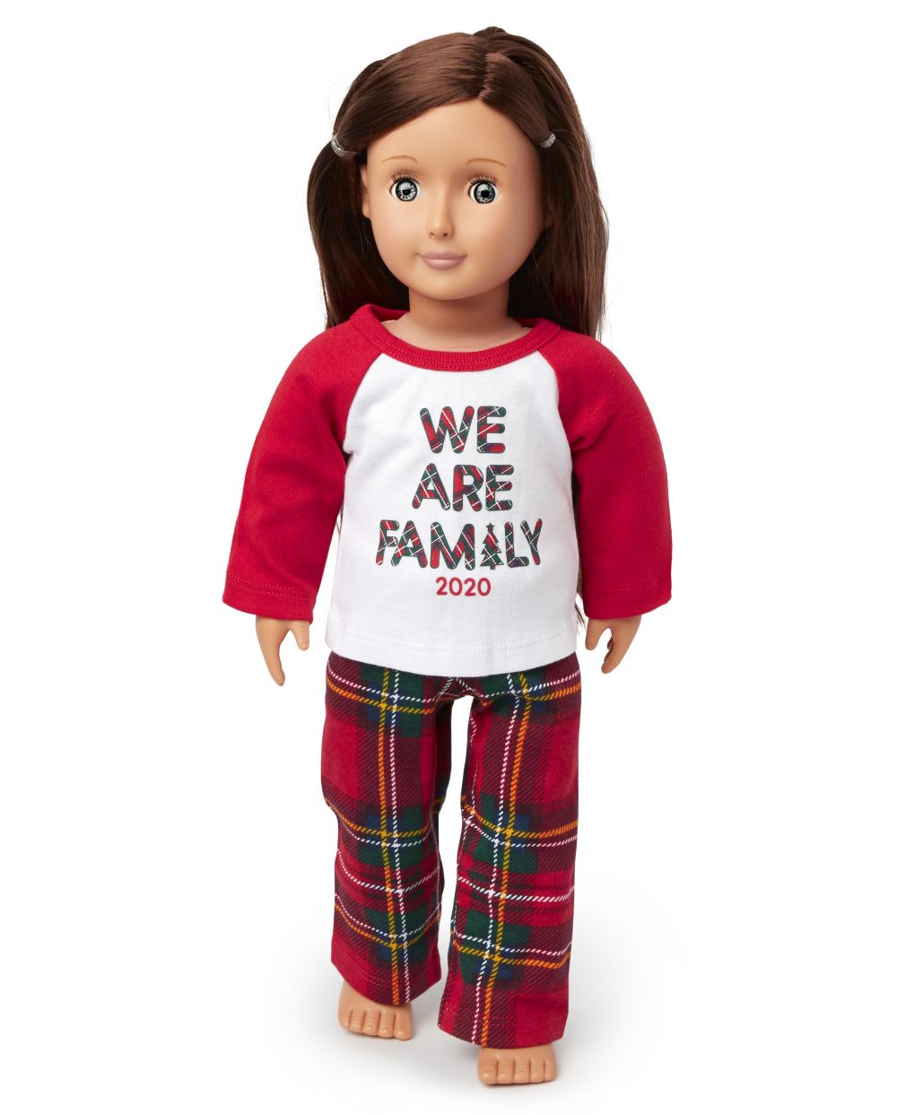 

s Doll Matching Family Tartan Cotton Pajamas - Red - The Children's Place