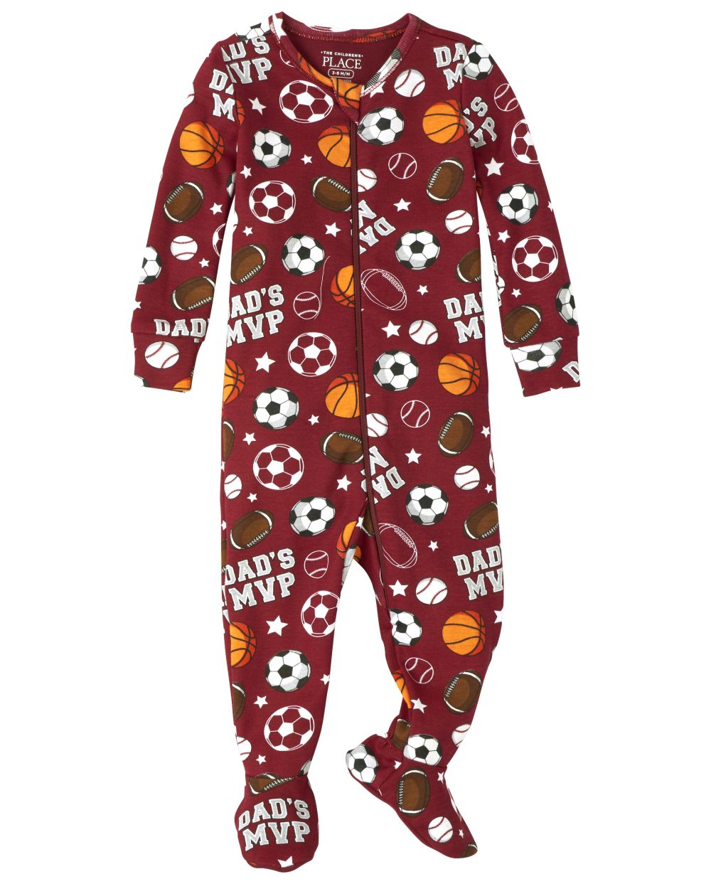 

s Baby And Toddler Boys Sports Snug Fit Cotton One Piece Pajamas - Red - The Children's Place