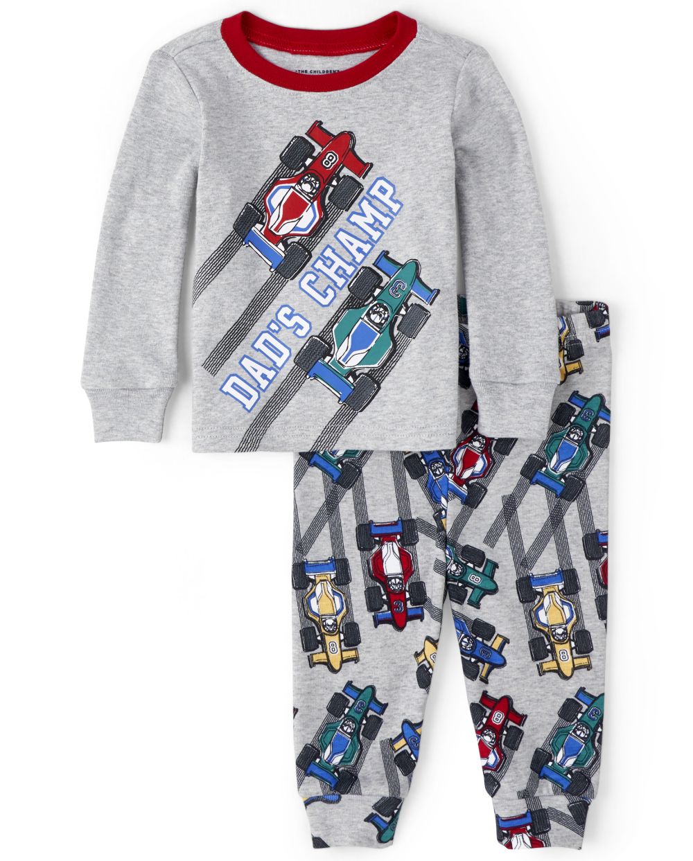 

s Baby And Toddler Boys Race Car Snug Fit Cotton Pajamas - Gray - The Children's Place
