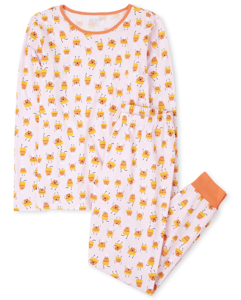 

s Womens Mommy And Me Halloween Candycorn Matching Cotton Pajamas - Pink - The Children's Place