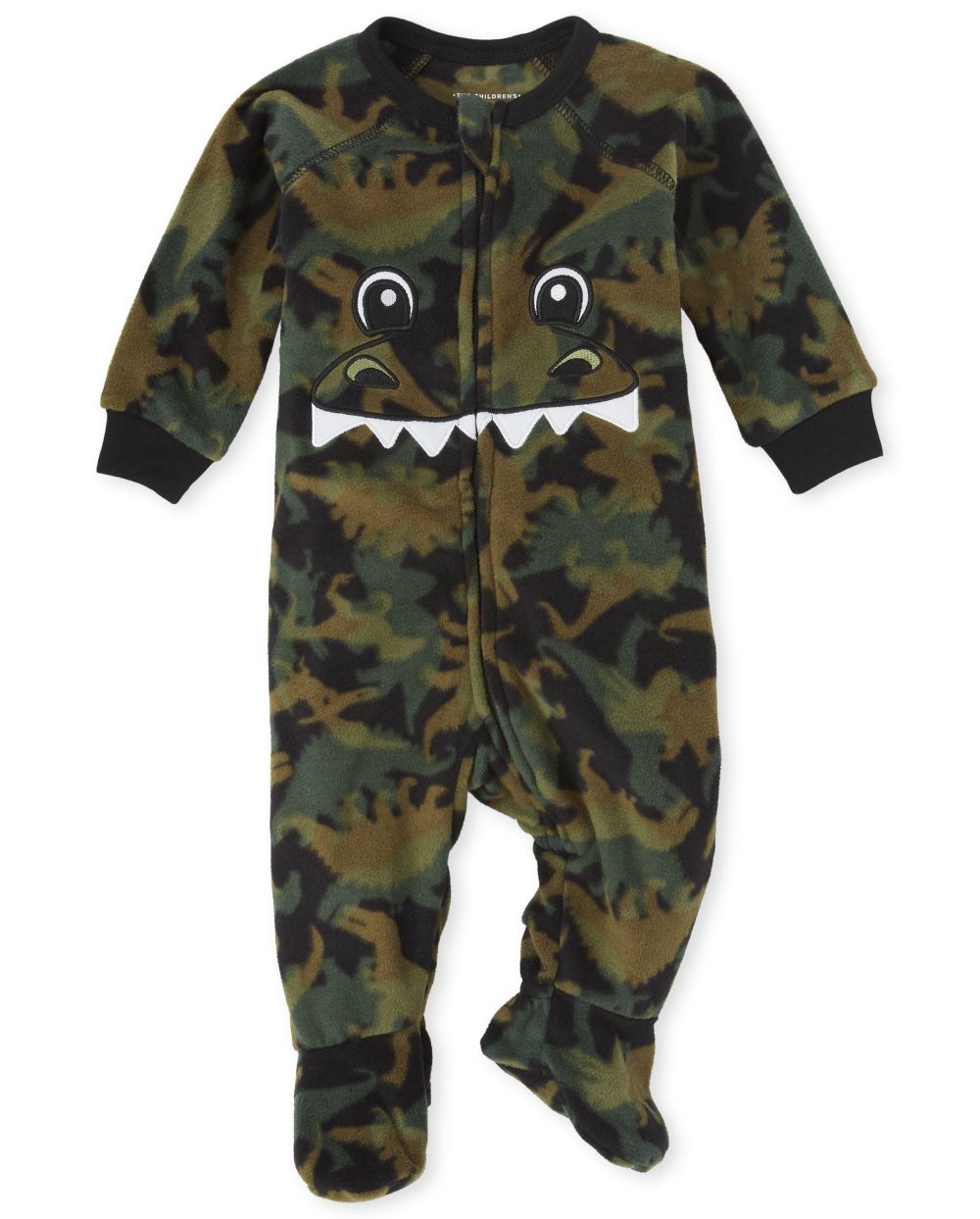 

s Unisex Baby And Toddler Matching Family Dino Fleece One Piece Pajamas - Black - The Children's Place