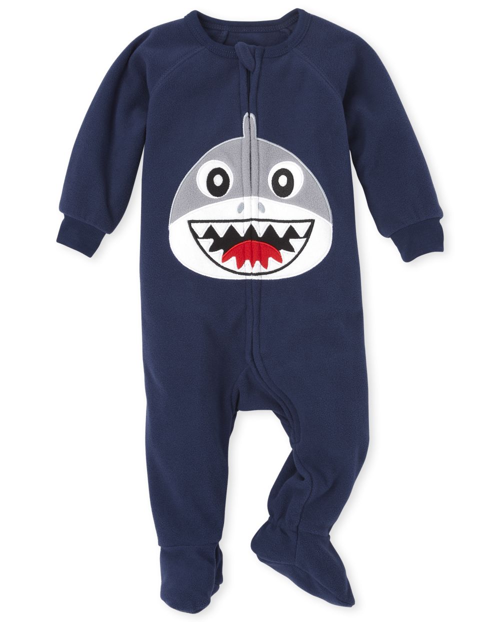 

s Baby And Toddler Boys Dad And Me Shark Fleece Matching One Piece Pajamas - Blue - The Children's Place