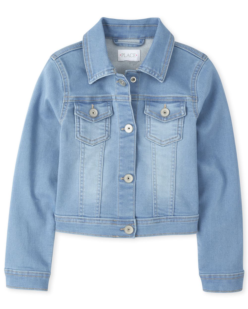 

Girls Super-Soft Stretch Denim Jacket - The Children's Place