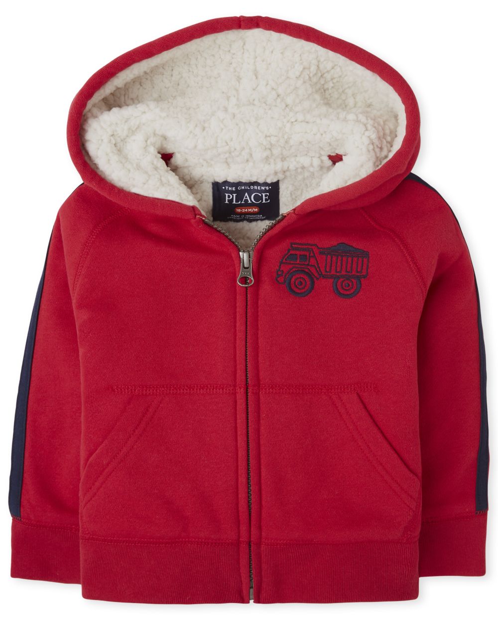 

s Toddler Boys Truck Sherpa Zip Up Hoodie - Red - The Children's Place
