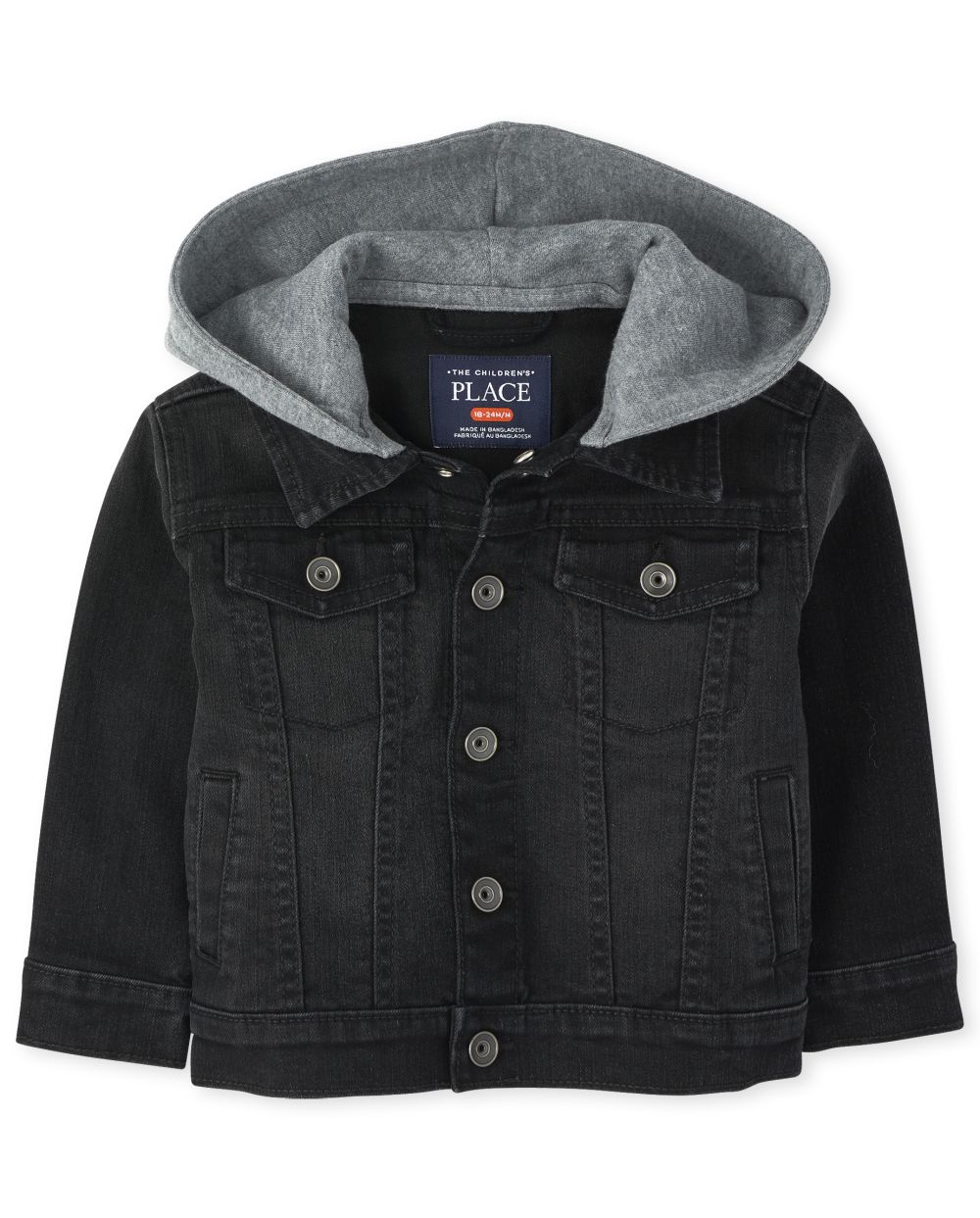 

s Baby And Toddler Boys Stretch Hooded Denim Jacket - The Children's Place