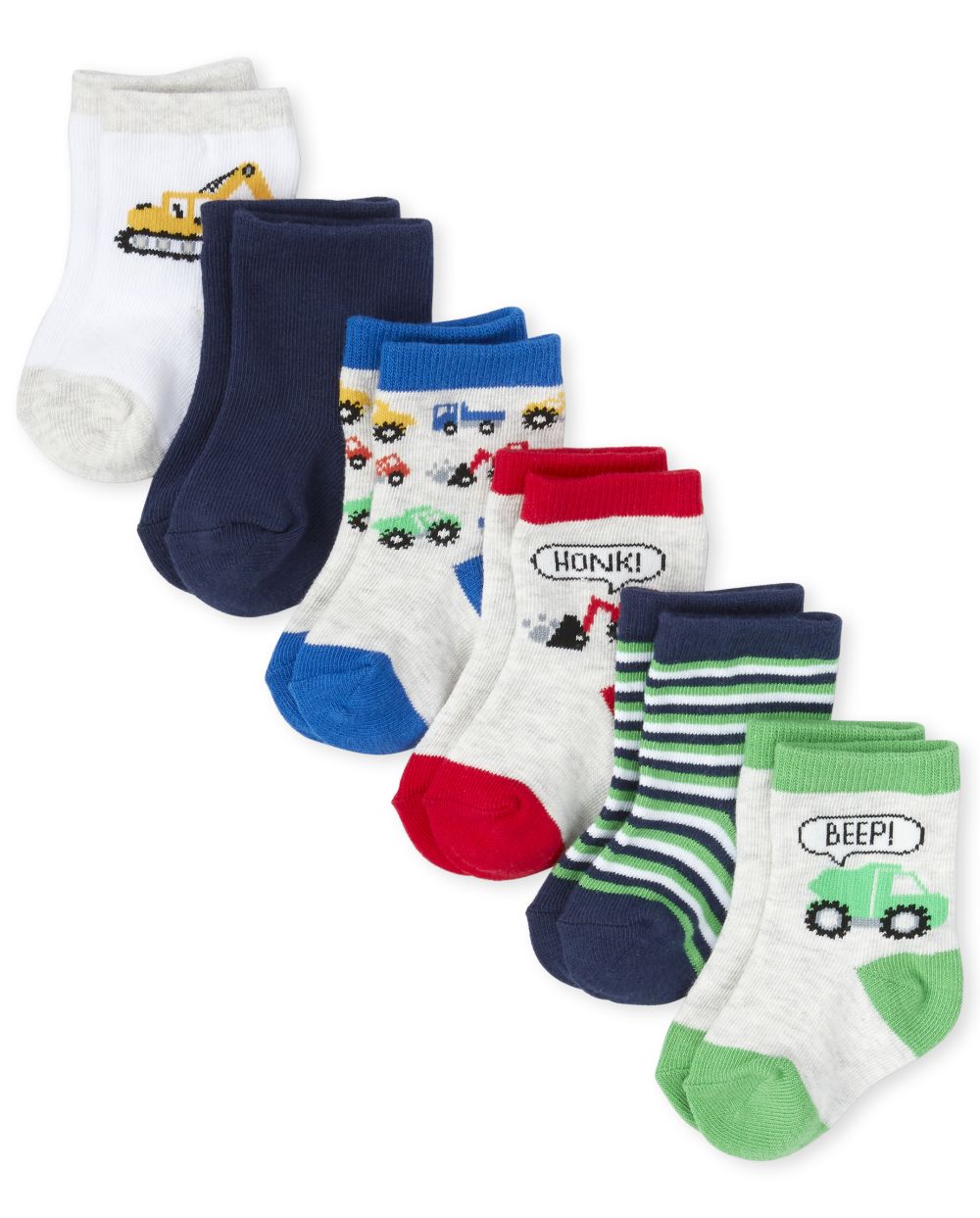 Baby Boys Truck Midi Socks 6-Pack - 1000 x 1243 jpeg 118kB