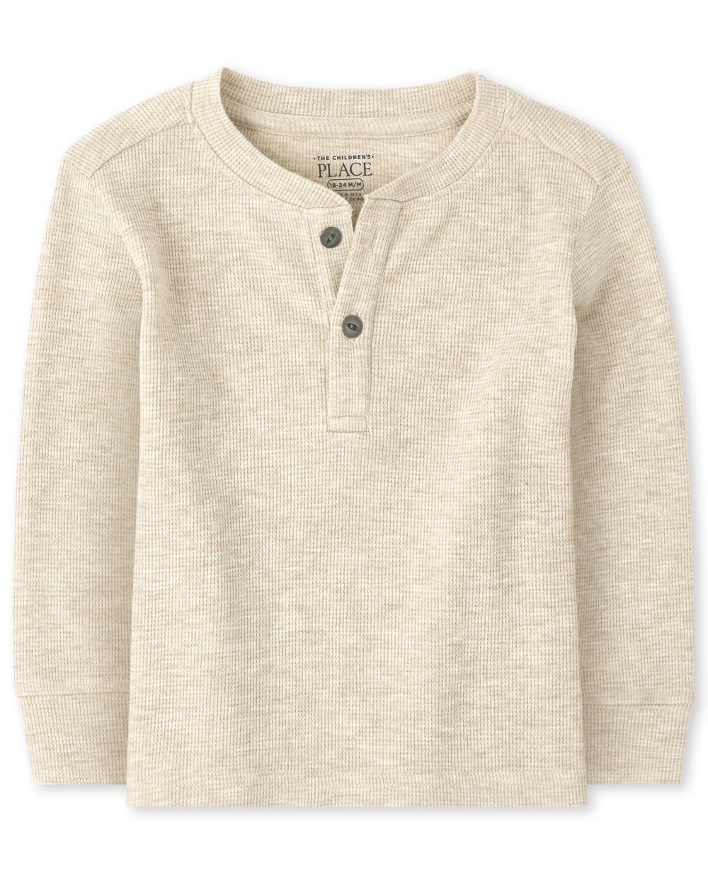 

s Baby And Toddler Boys Thermal Henley Top - Gray - The Children's Place