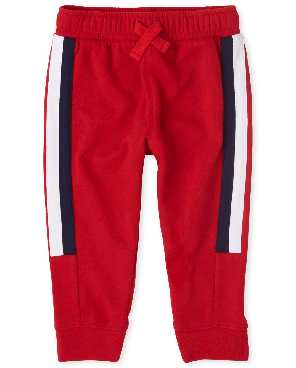

Newborn Baby And Toddler Boys Active Side Stripe Fleece Jogger Pants - Red - The Children's Place