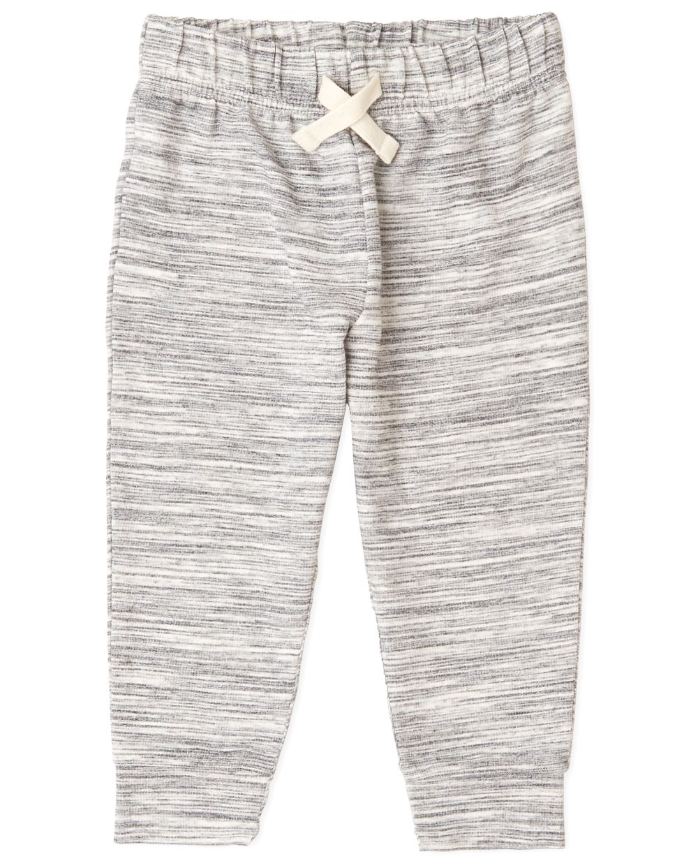 

Newborn Baby And Toddler Boys Active Marled French Terry Jogger Pants - White - The Children's Place