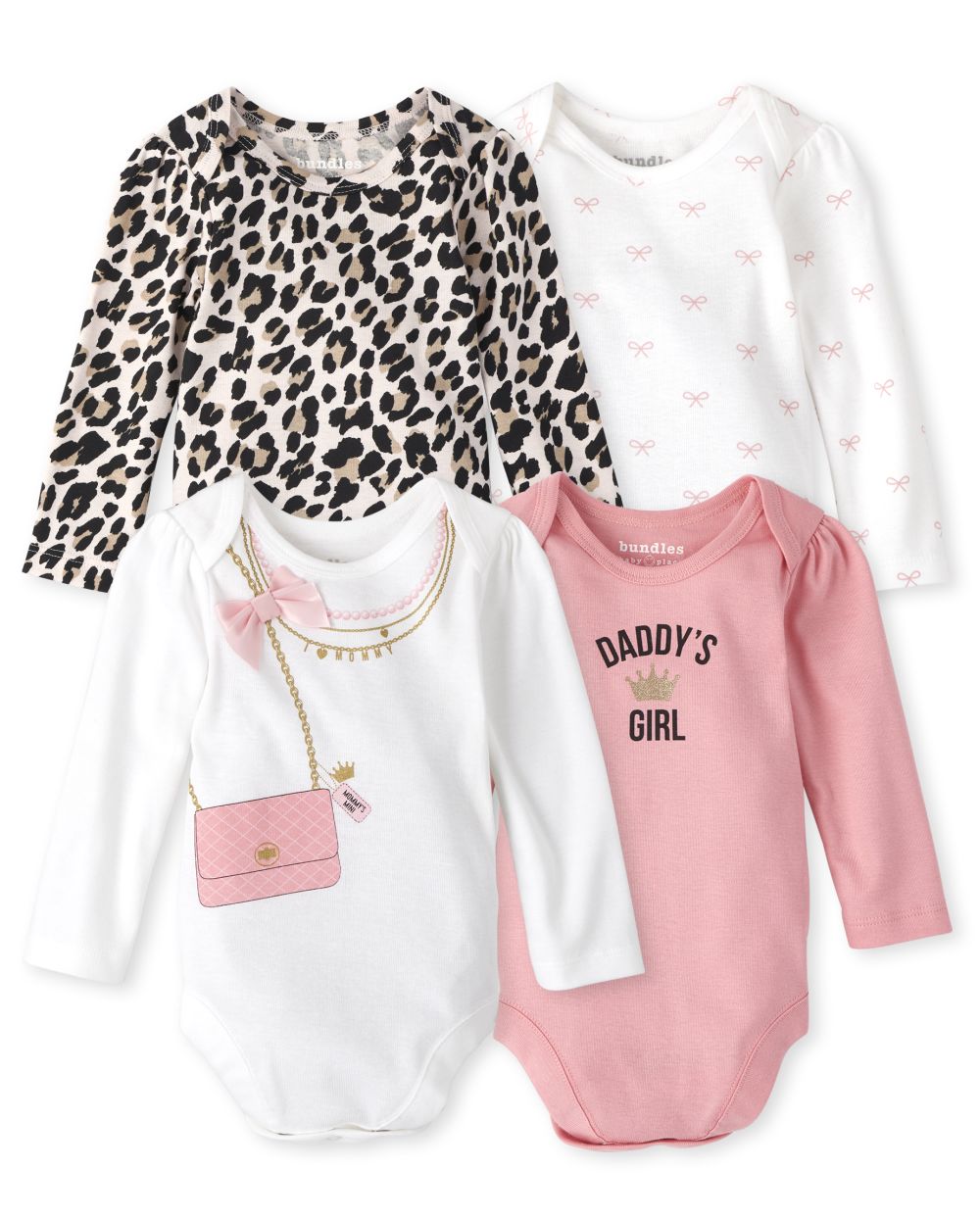 

s Baby Fashionista Bodysuit 4-Pack - White - The Children's Place