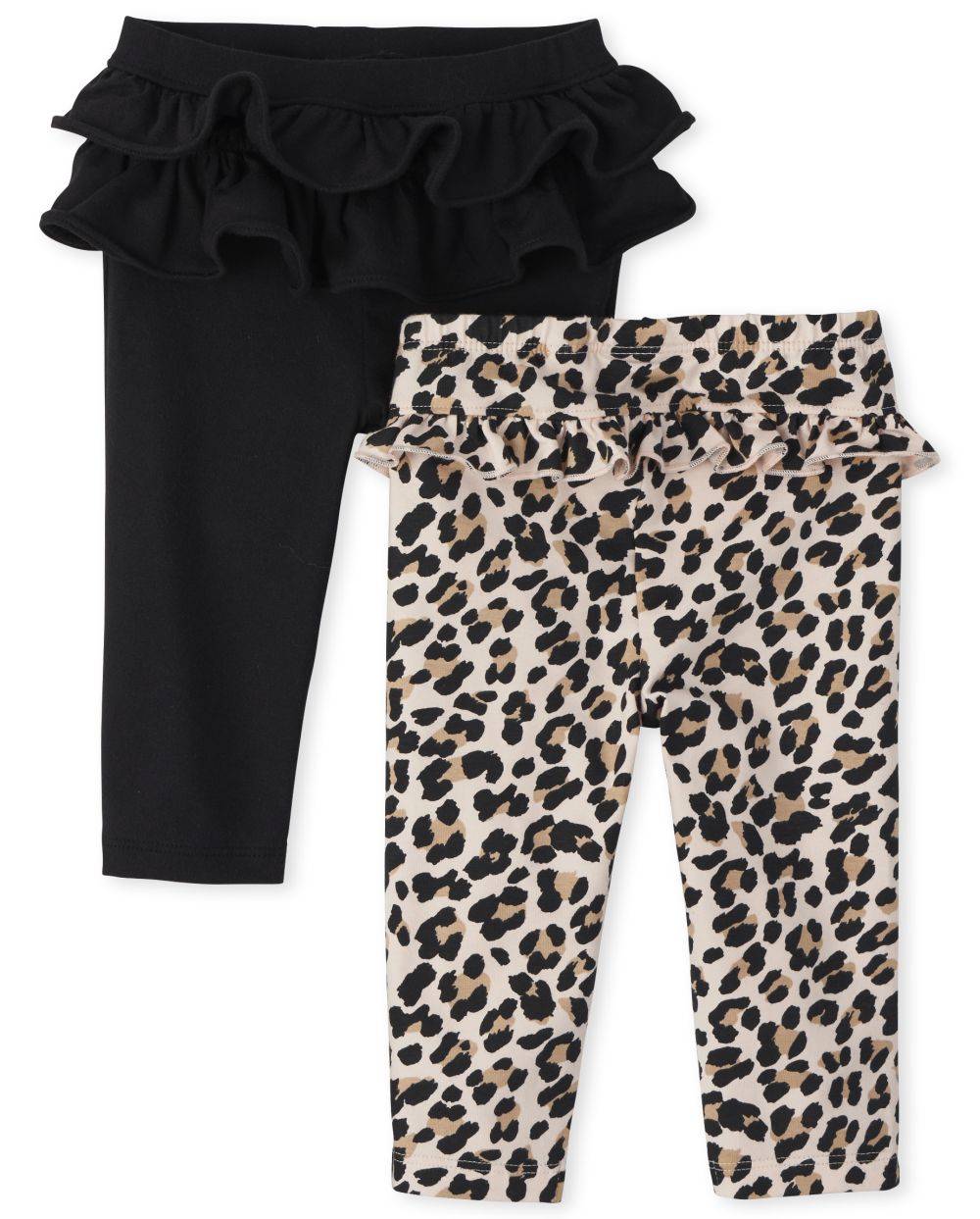 

Newborn Baby Leopard Pants 2-Pack - Black - The Children's Place