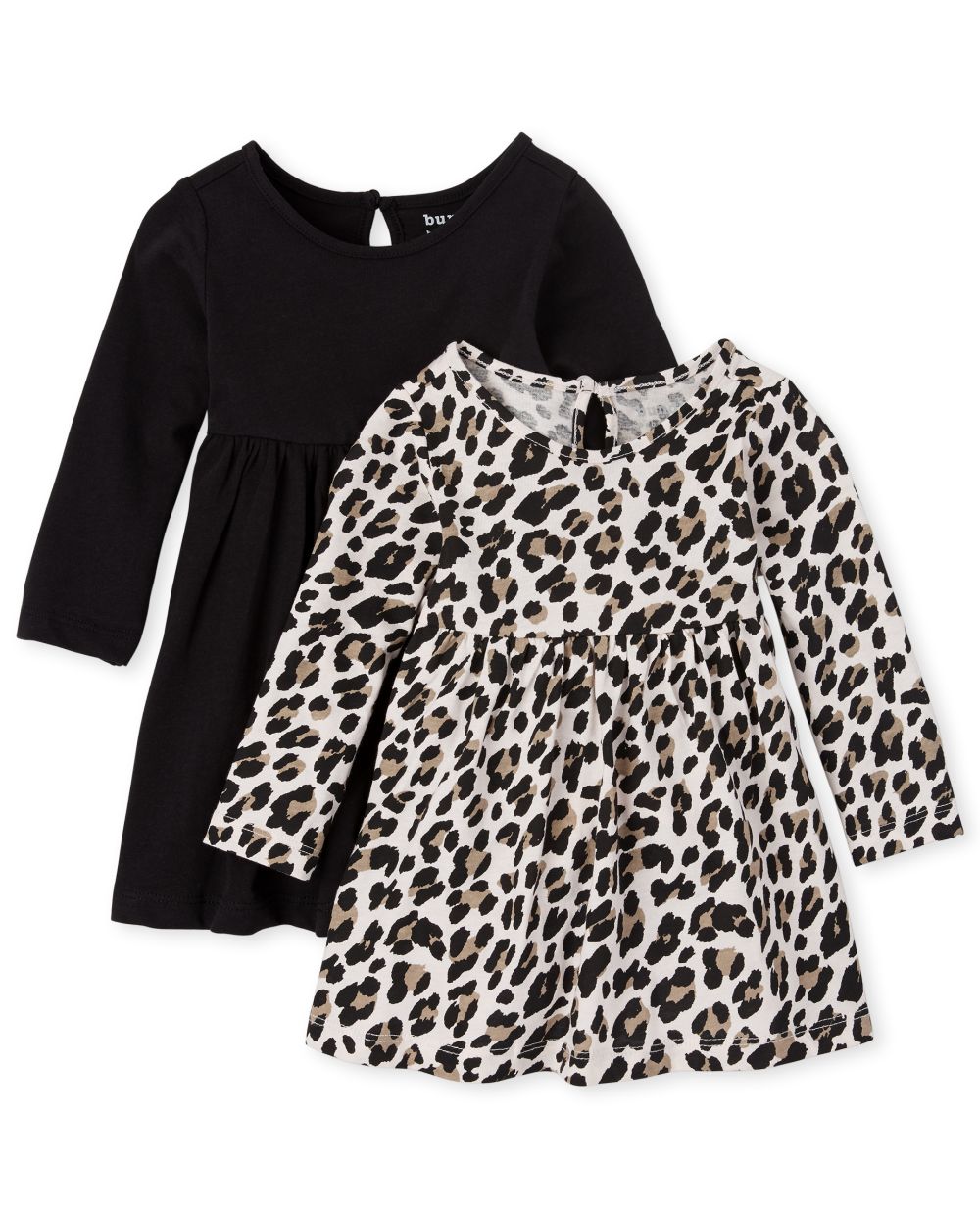 

Newborn Baby Leopard Bodysuit Dress 2-Pack - Black - The Children's Place
