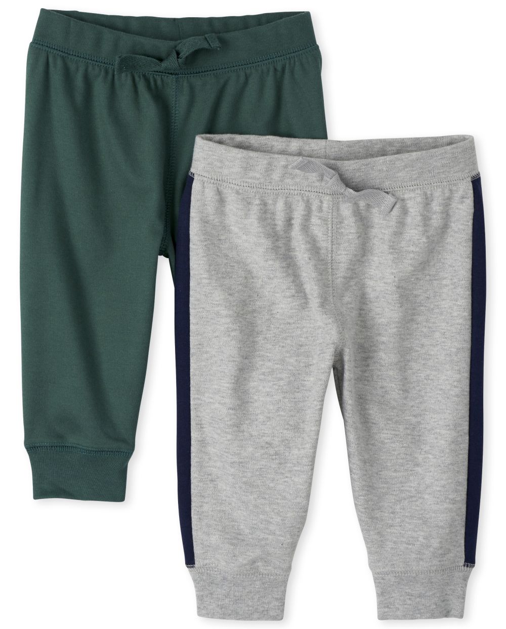 

Newborn Baby Boys Side Stripe Pants 2-Pack - Green - The Children's Place
