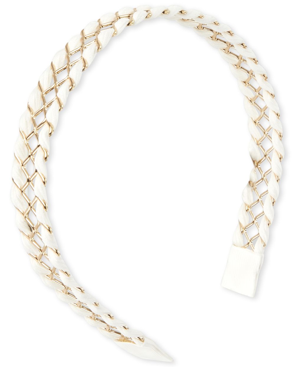 

Girls Ribbon Metal Headband - White - The Children's Place