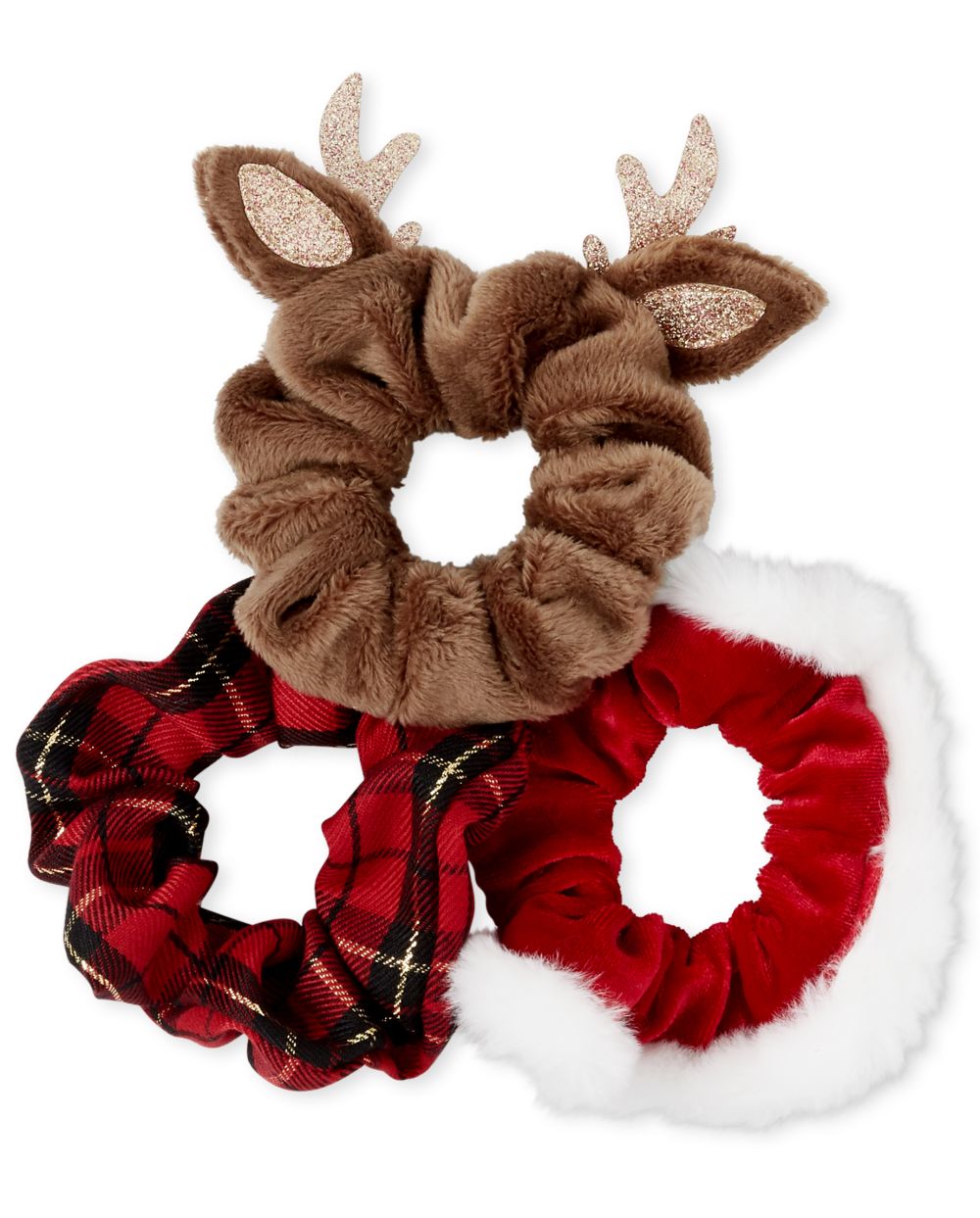 

Girls Christmas Scrunchie 3-Pack - Red - The Children's Place