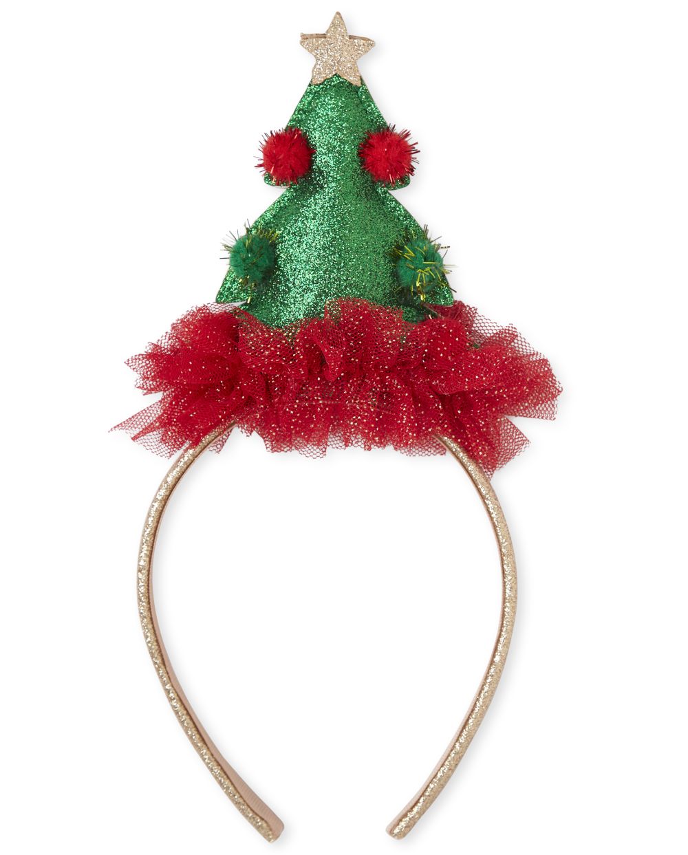 

Girls Christmas Tree Headband - Red - The Children's Place
