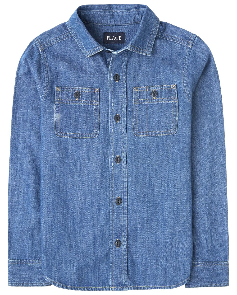 

s Boys Dad And Me Denim Matching Button Down Shirt - The Children's Place