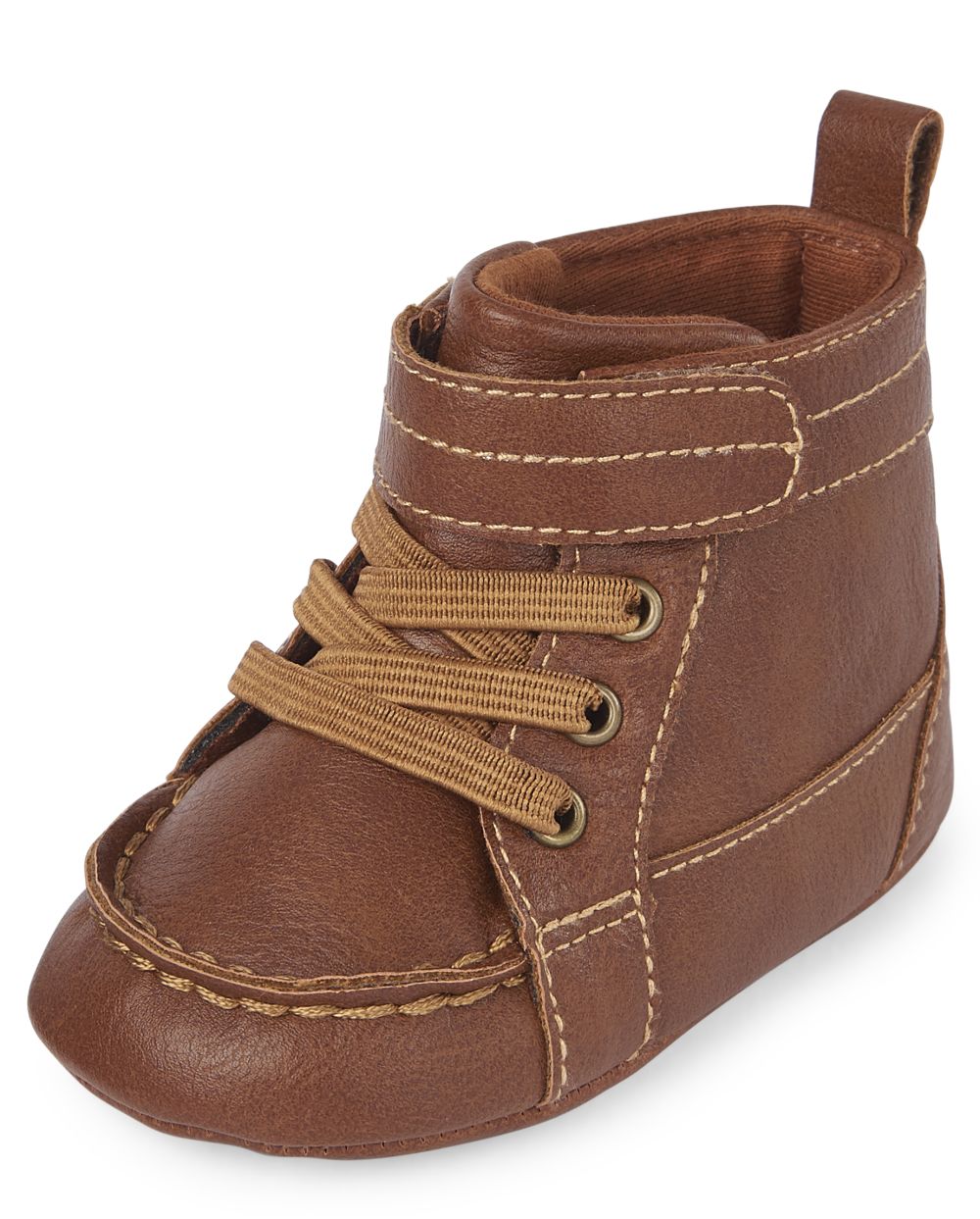 

Newborn Baby Boys Lace Up Boots - Tan - The Children's Place