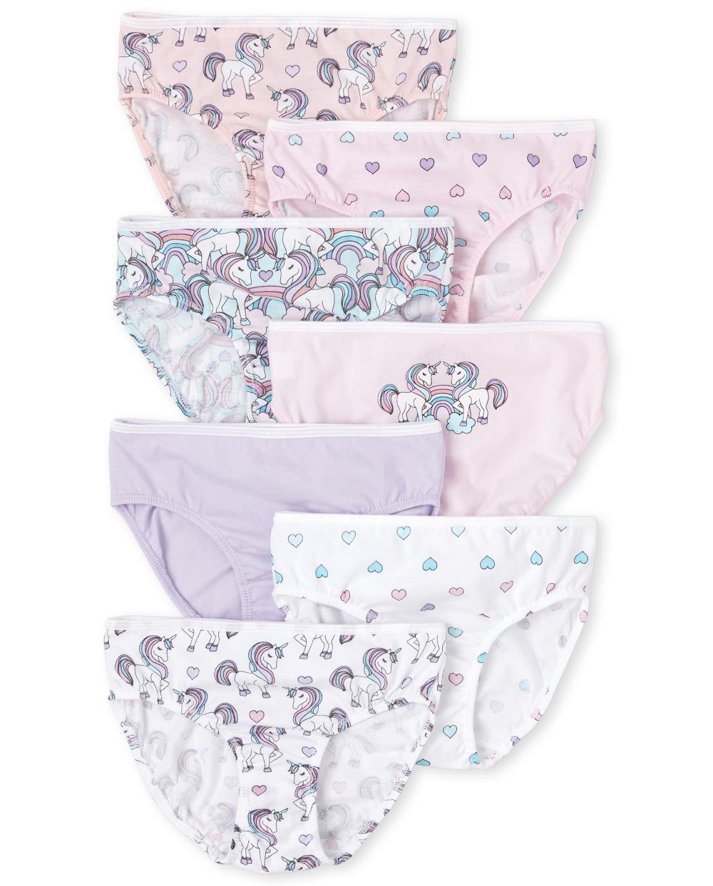 

Girls Unicorn Briefs 7-Pack - Pink - The Children's Place