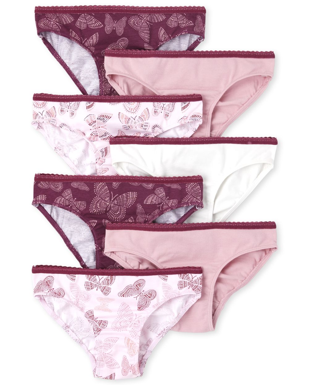 

Girls Butterfly Bikini Briefs 7-Pack - Pink - The Children's Place