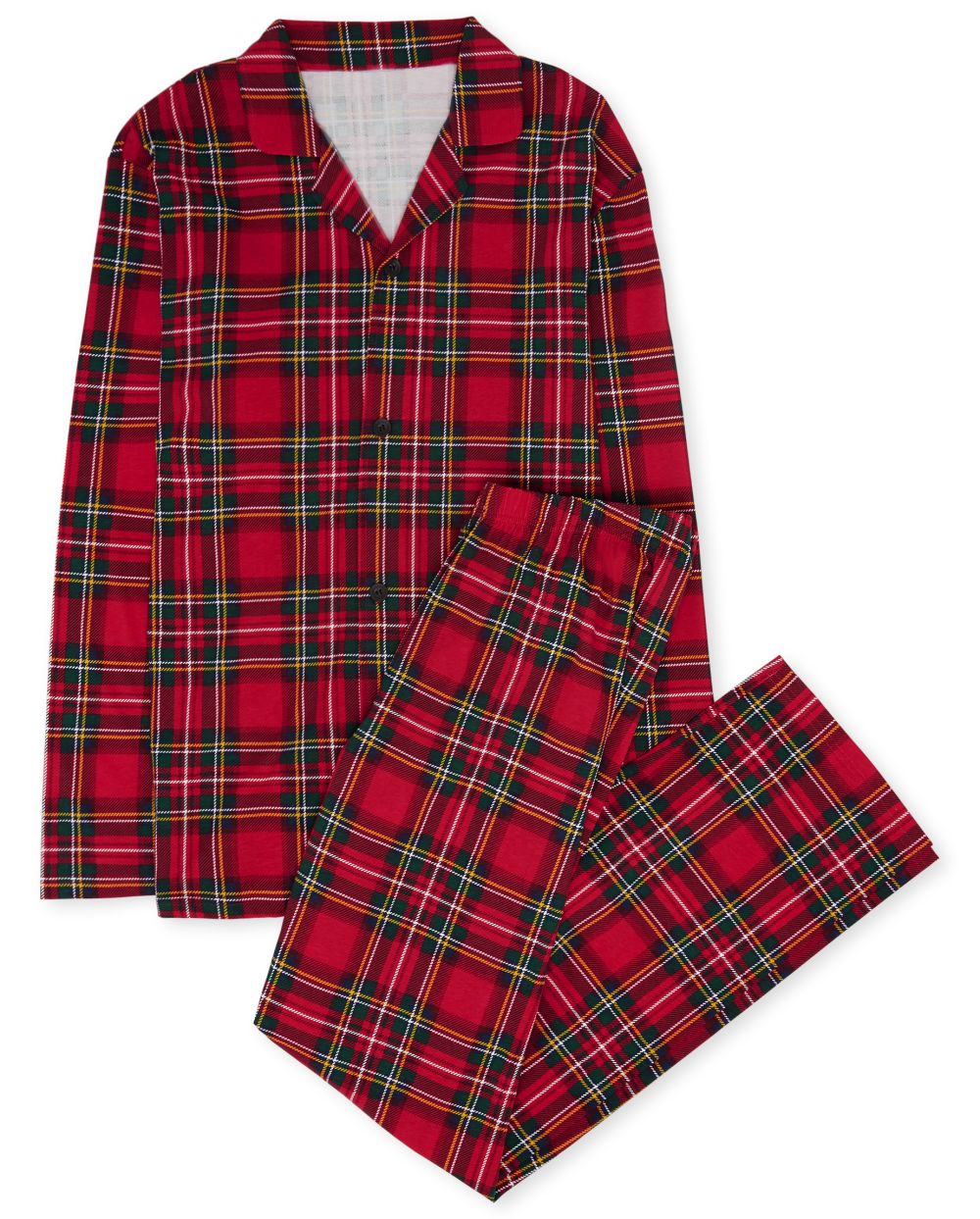 

s Unisex Adult Matching Family Tartan Cotton Pajamas - Red - The Children's Place
