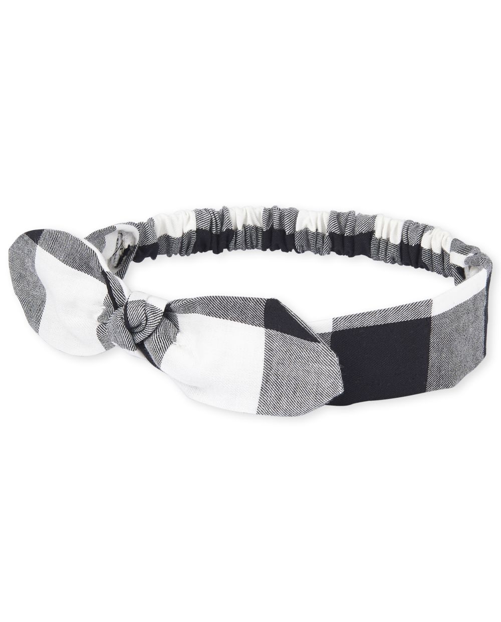 

Newborn Baby Plaid Bow Headwrap - Black - The Children's Place