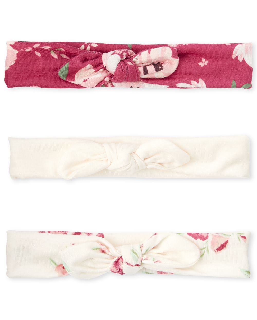 

Newborn Baby Floral Bow Headwrap 3-Pack - Pink - The Children's Place