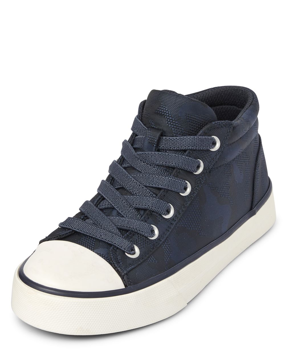 

s Boys Camo Mid Top Sneakers - Blue - The Children's Place