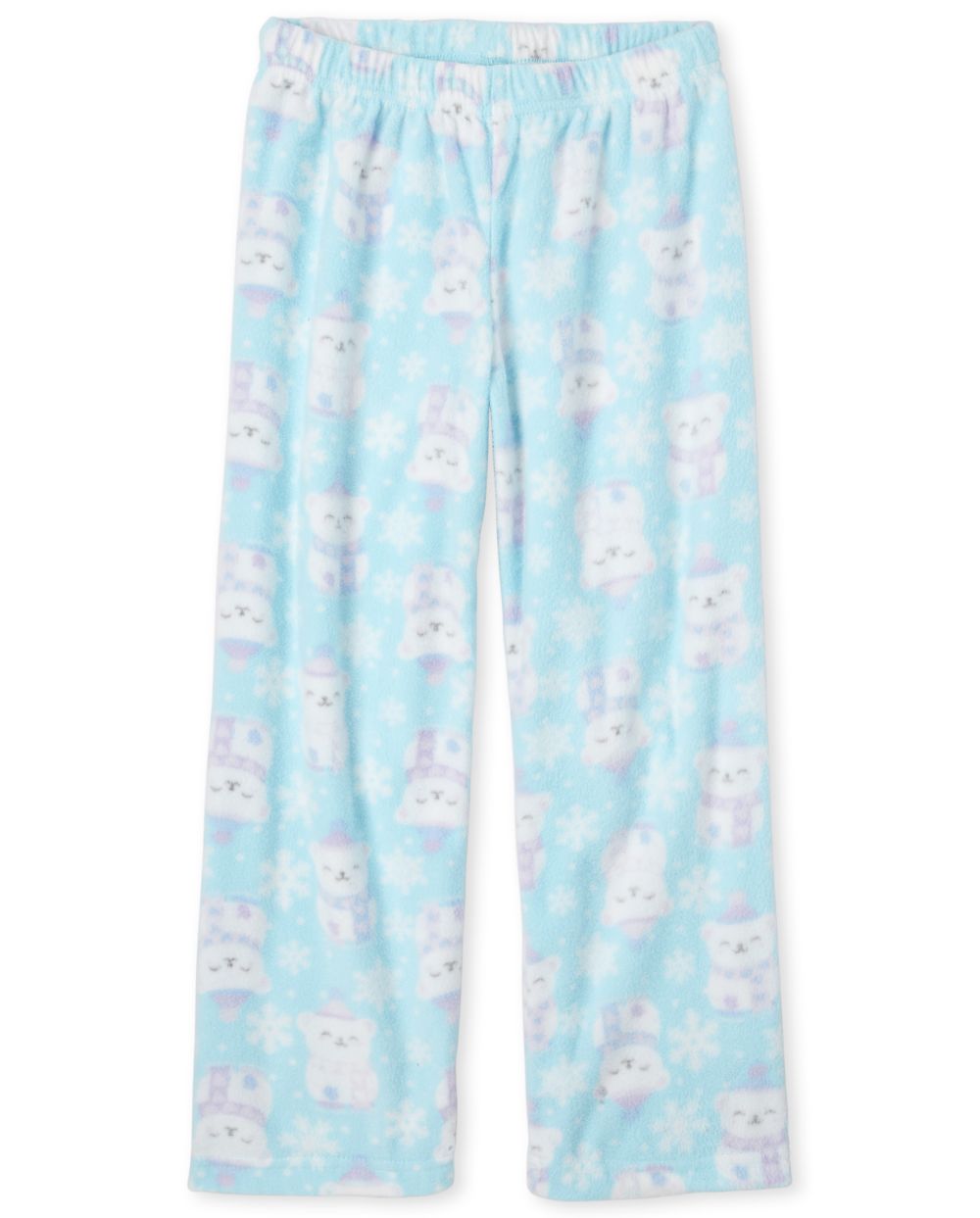 

Girls Polar Bear Fleece Pajama Pants - Blue - The Children's Place