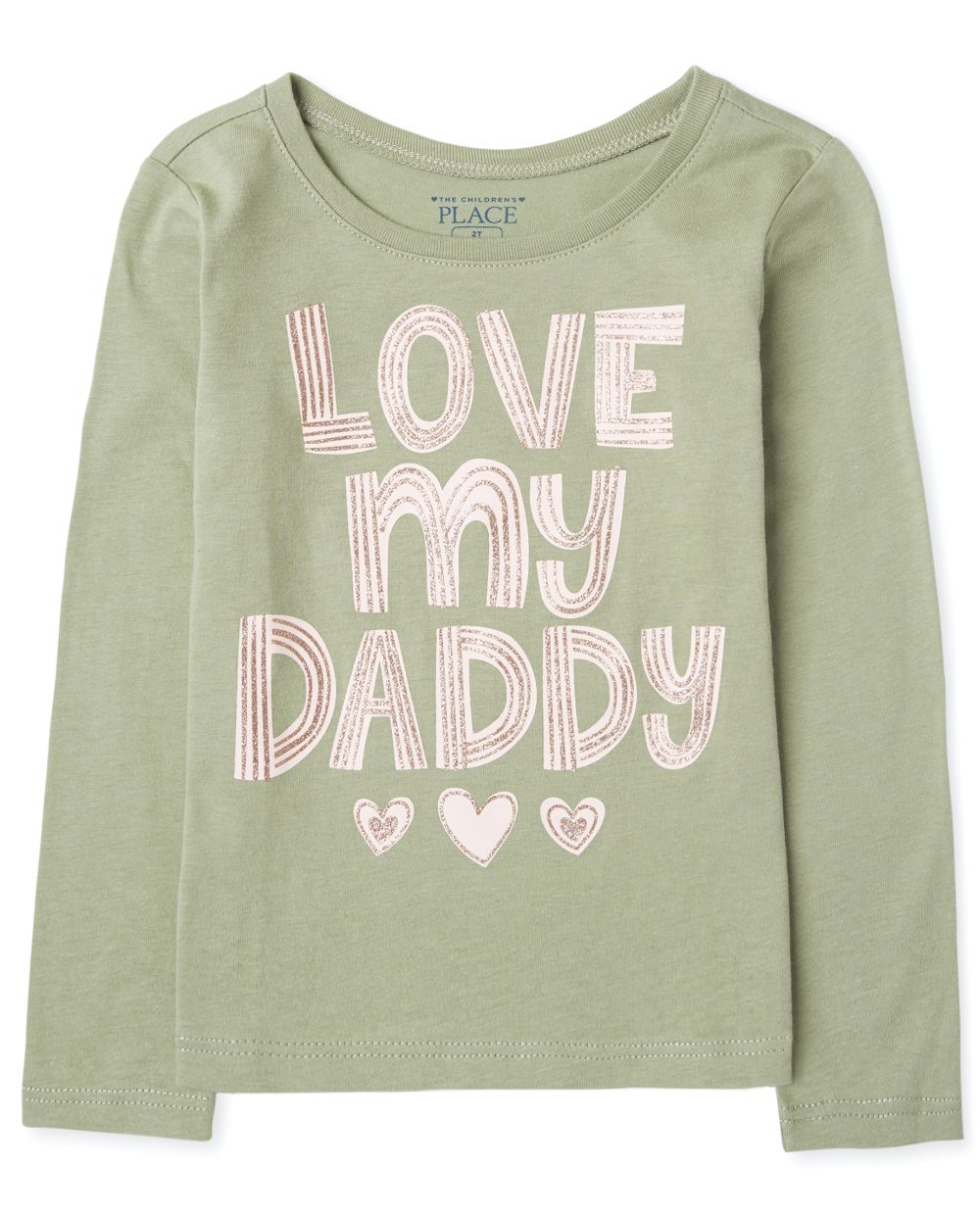 

s Baby And Toddler Love My Daddy Graphic Tee - Green T-Shirt - The Children's Place