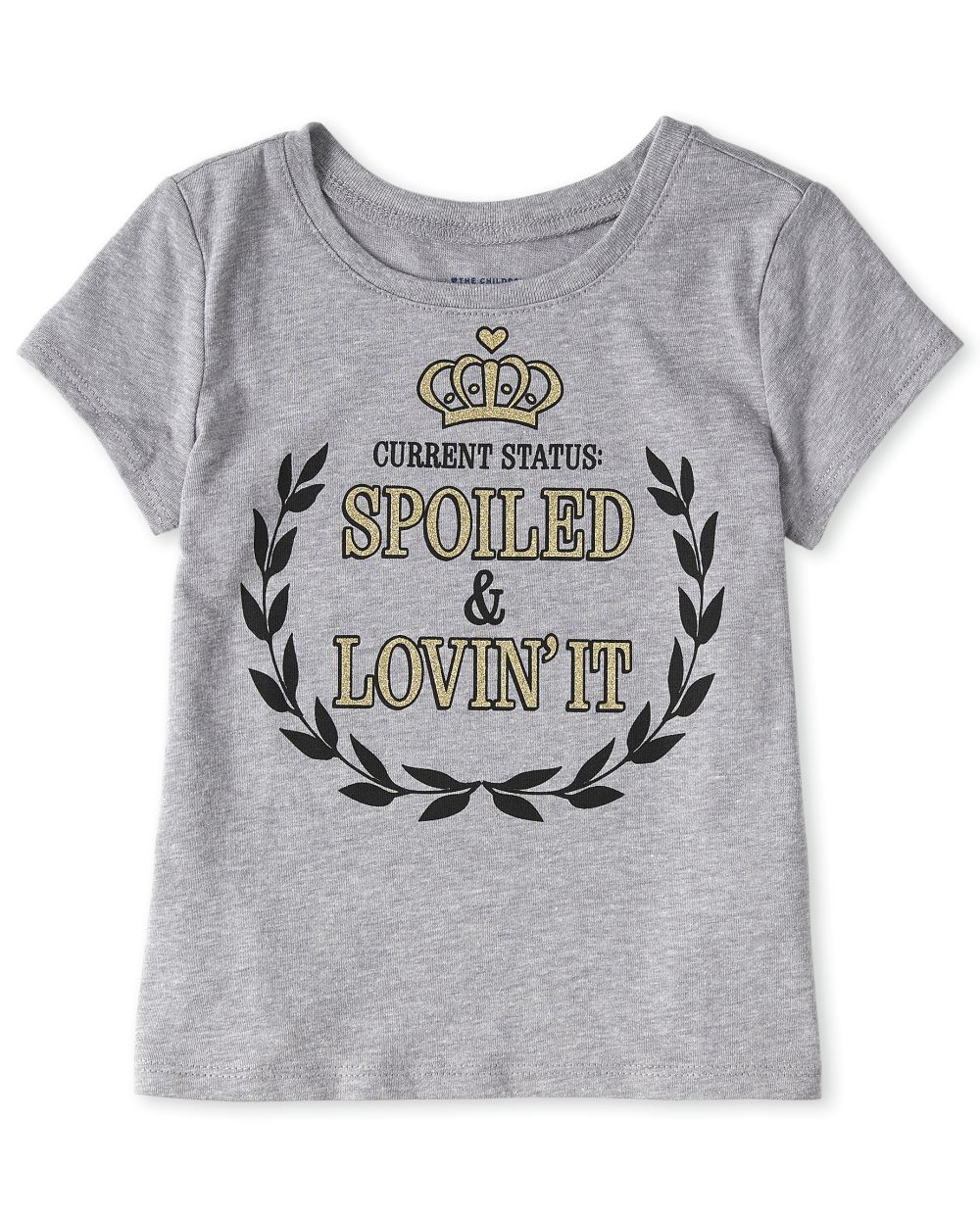

s Baby And Toddler Spoiled Graphic Tee - Gray T-Shirt - The Children's Place